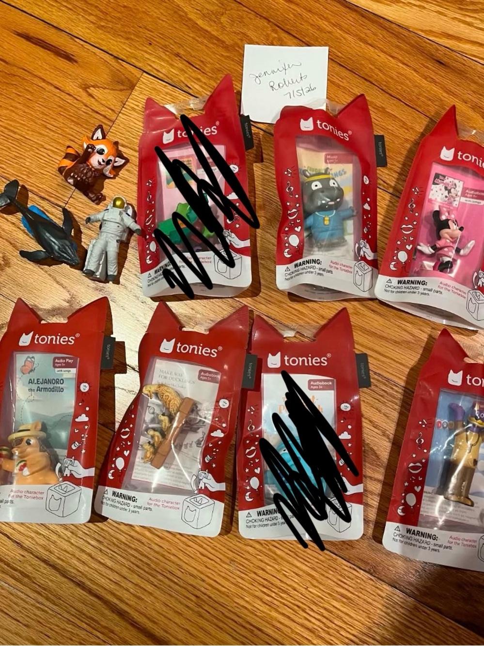 8 Tonies figures.
